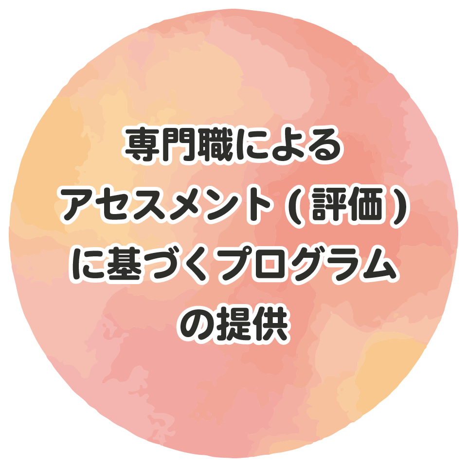 専門職によるアセスメント（評価）に基づくプログラムの提供